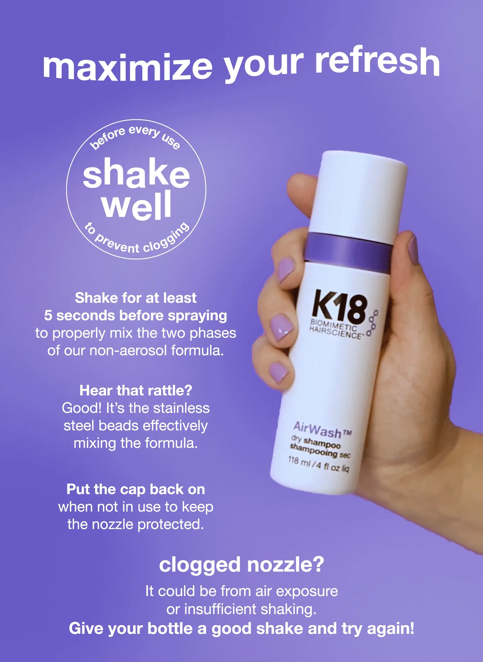Mini AirWash™ dry shampoo - Image 3